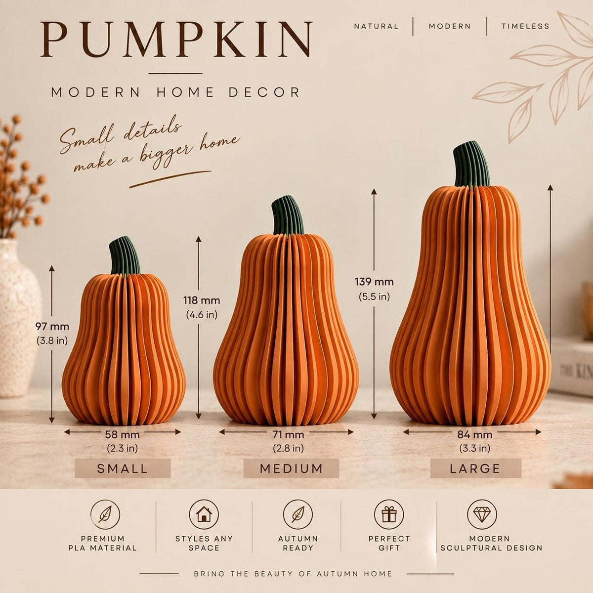 Ribbed Decorative Pumpkins