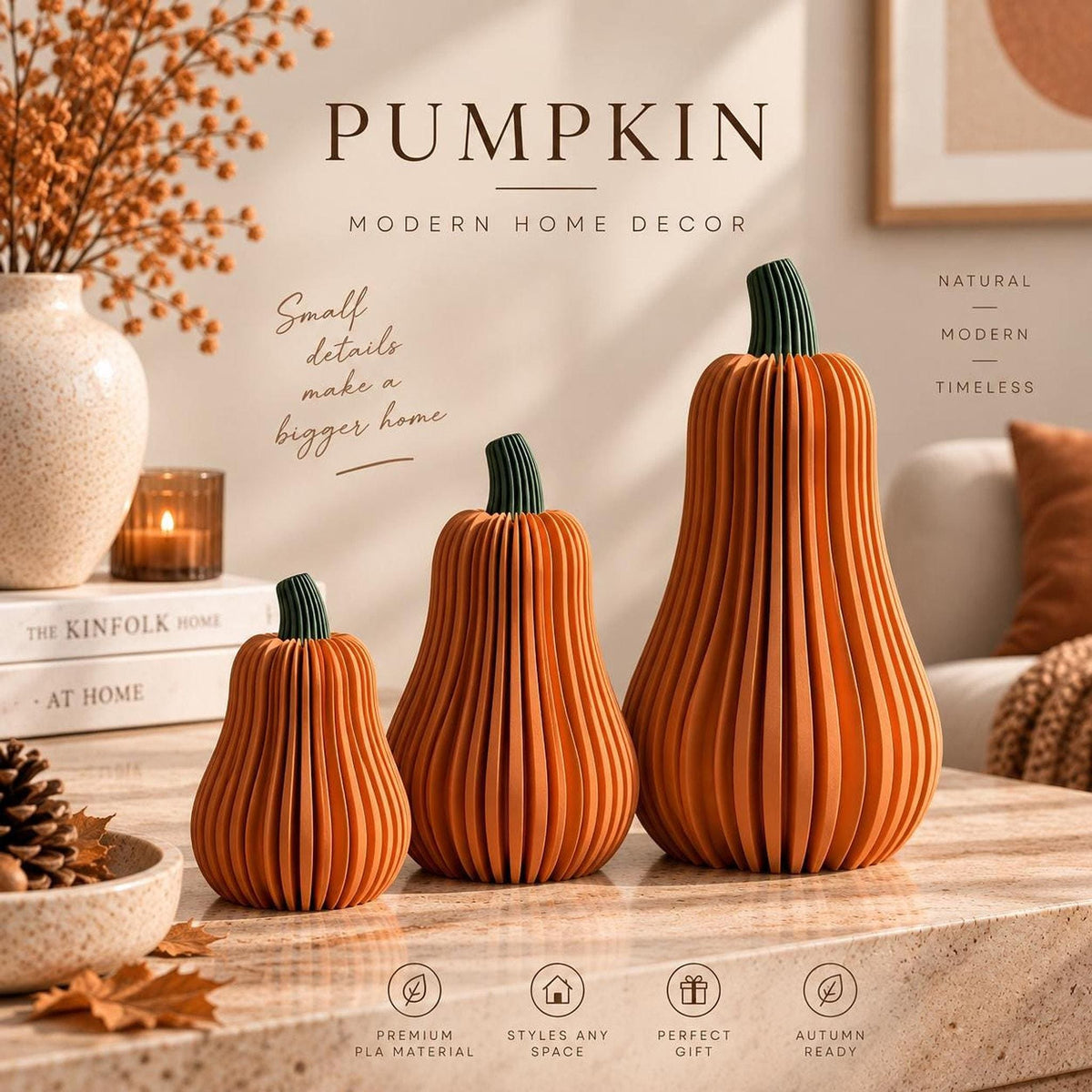Ribbed Decorative Pumpkins