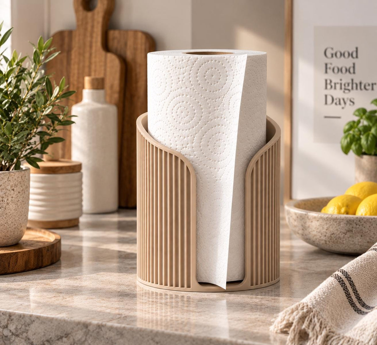 Japandi Paper Towel Holder