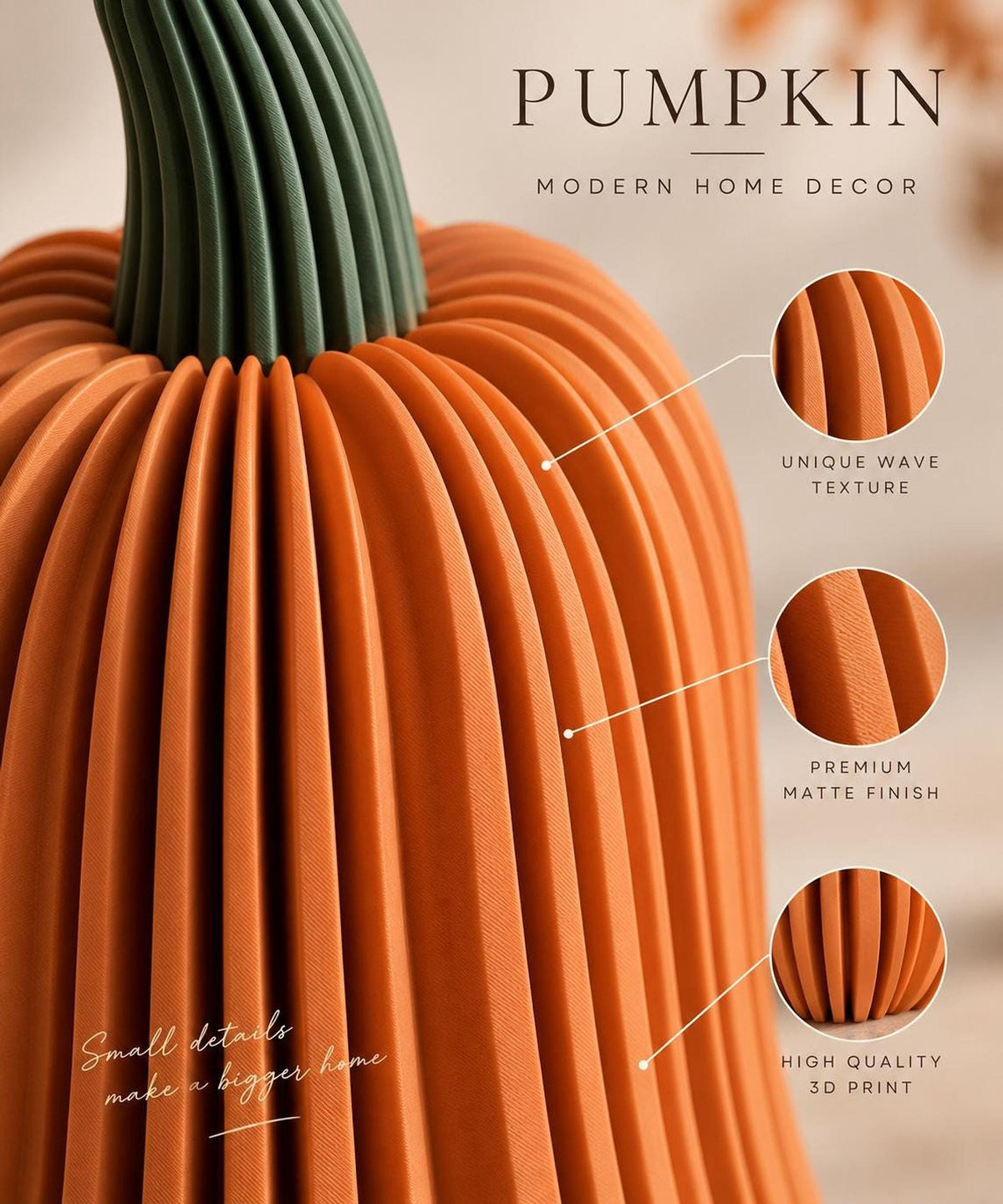 Ribbed Decorative Pumpkins