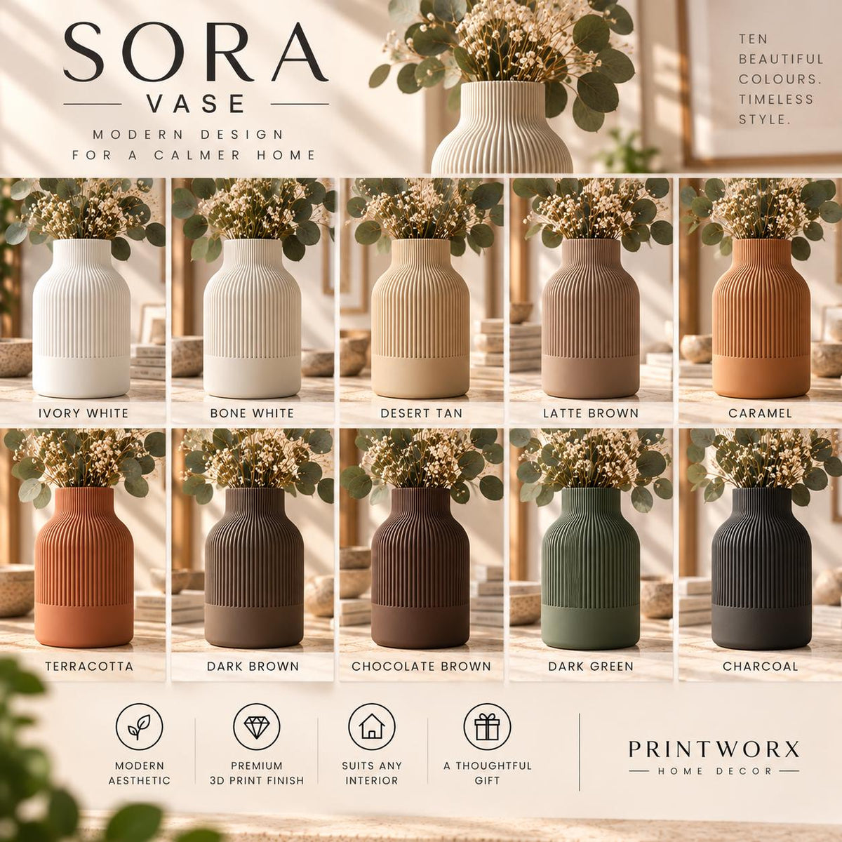 SORA Japandi Vase