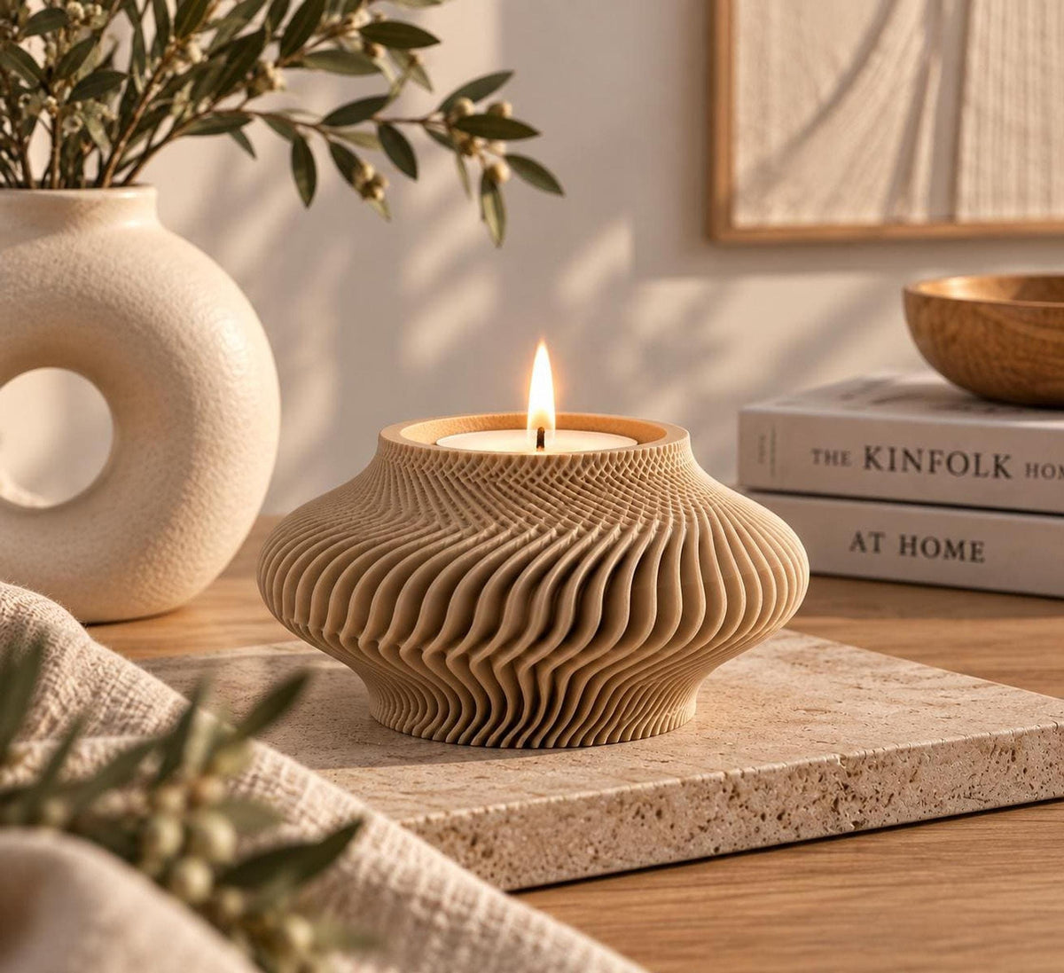 LUNAR Wave Tealight Holder
