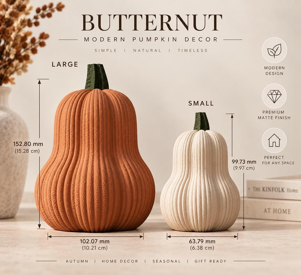 BUTTERNUT Ribbed Ornament