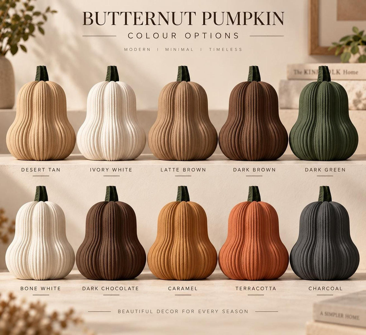 BUTTERNUT Ribbed Ornament