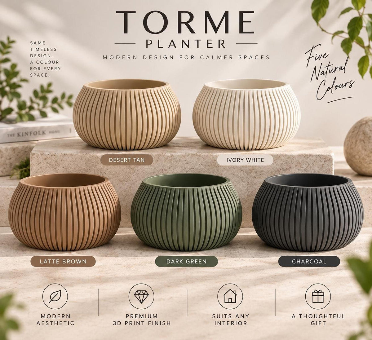 TORME Ribbed Planter