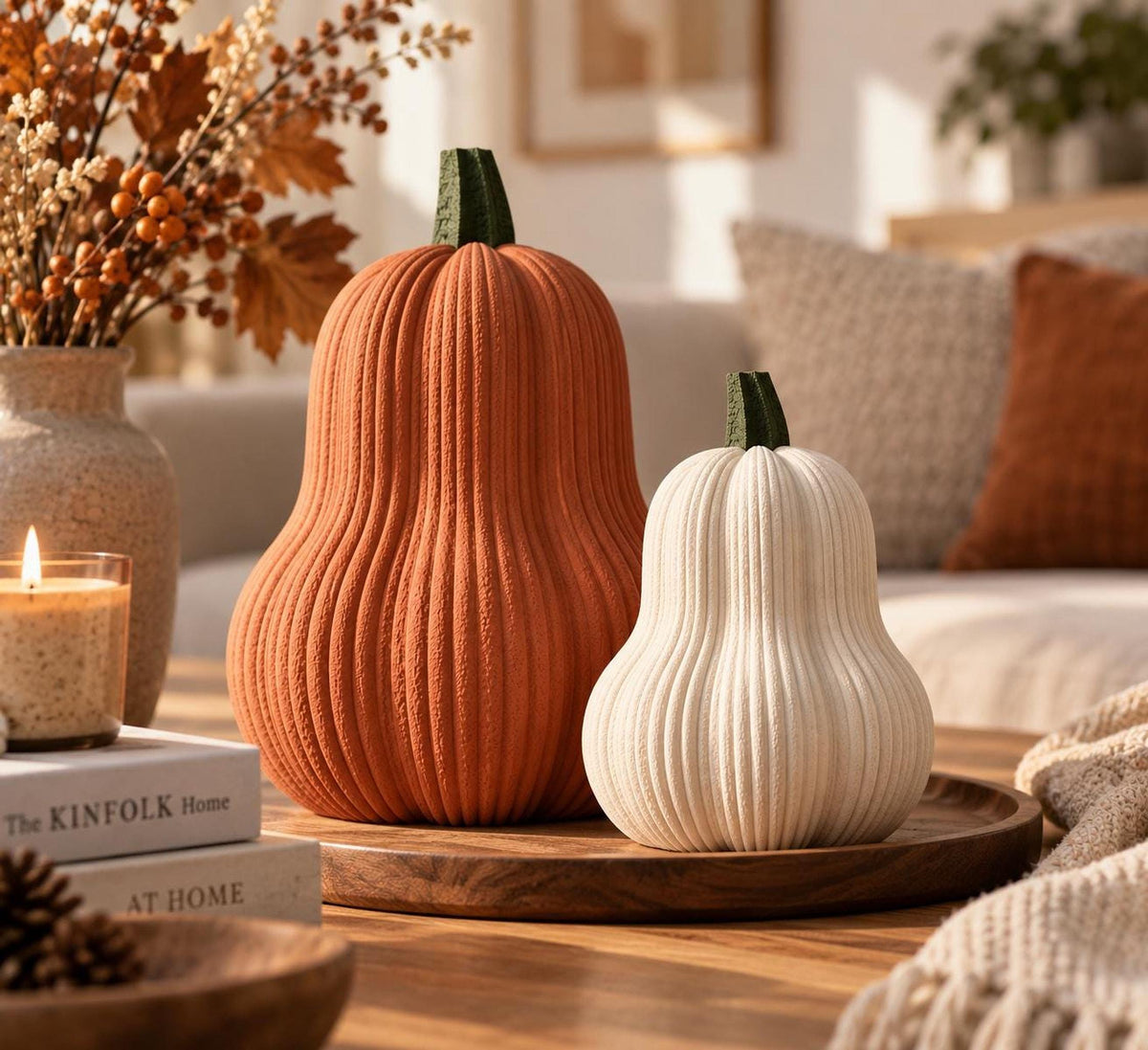 BUTTERNUT Ribbed Ornament