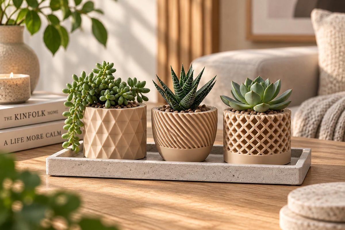 Japandi Mini Planters – Set