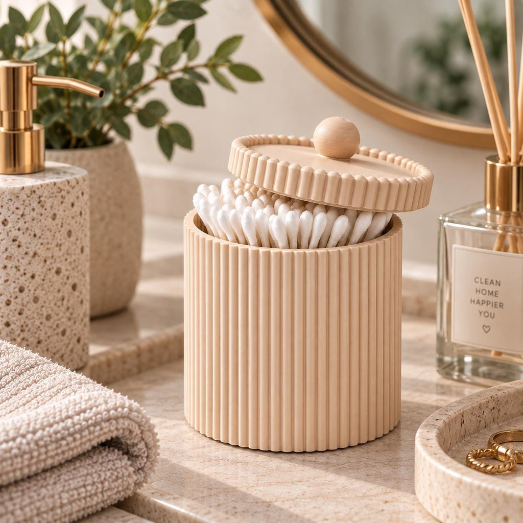 Japandi Cotton Bud Holder