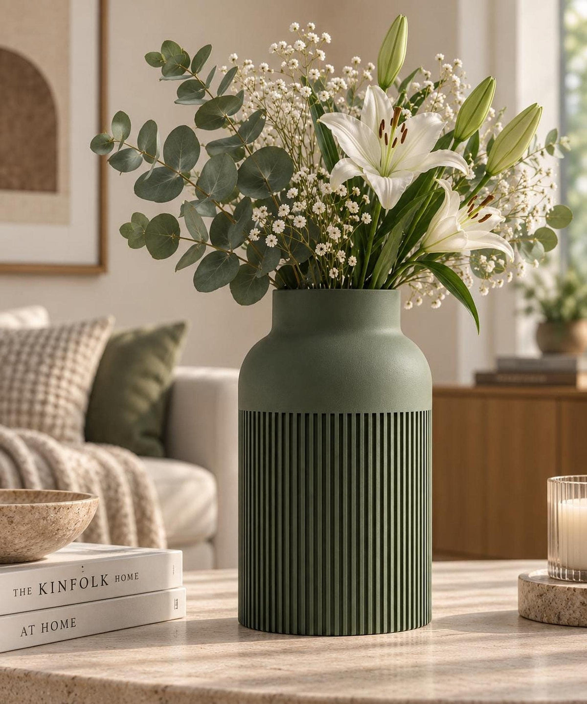 HIKU Ribbed Japandi Vase