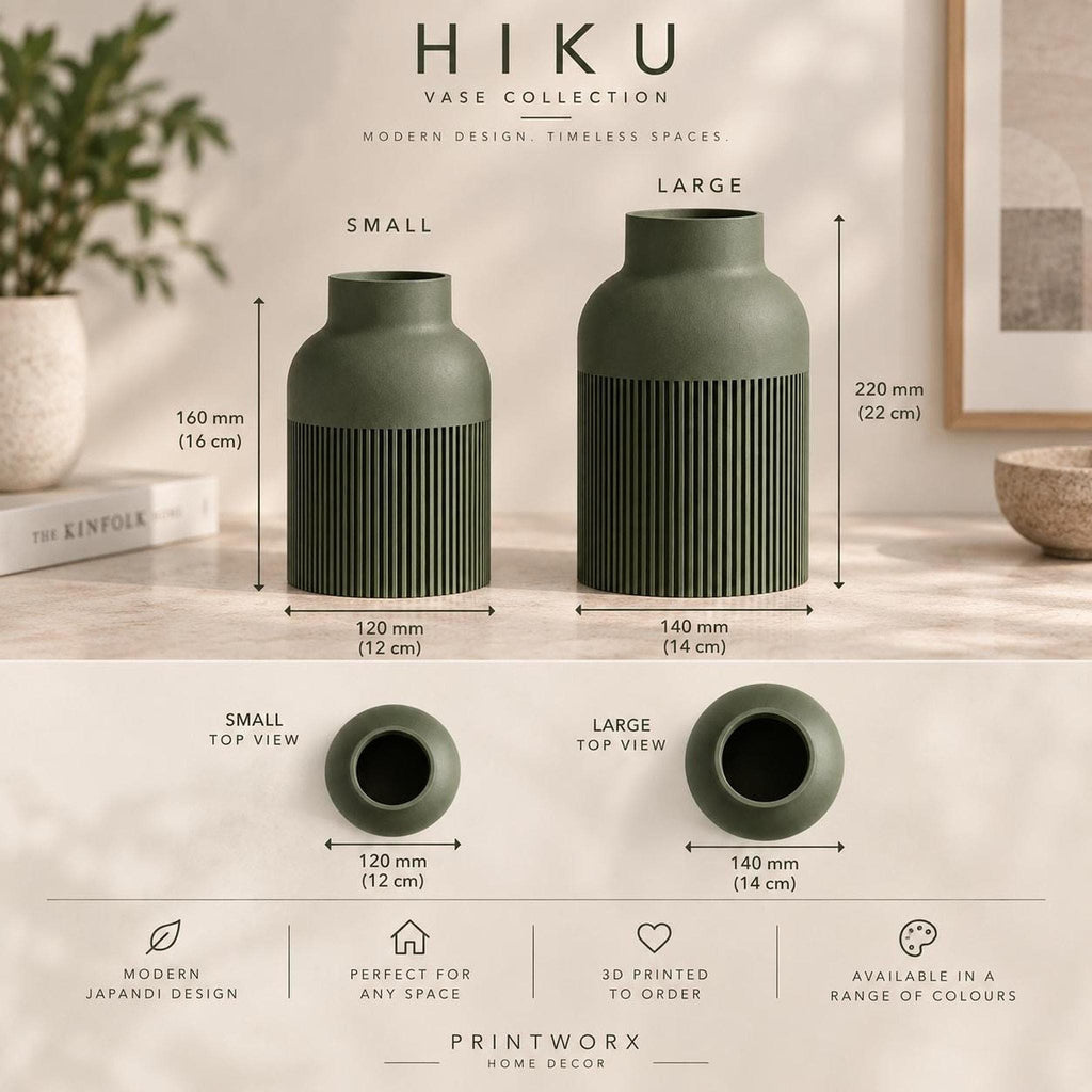 HIKU Ribbed Japandi Vase