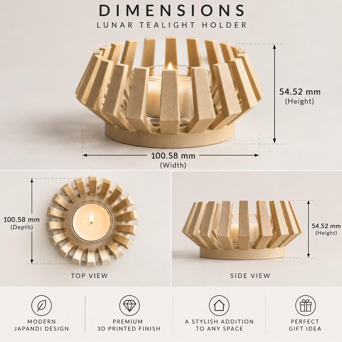 ULIN Geometric Tealight Holder