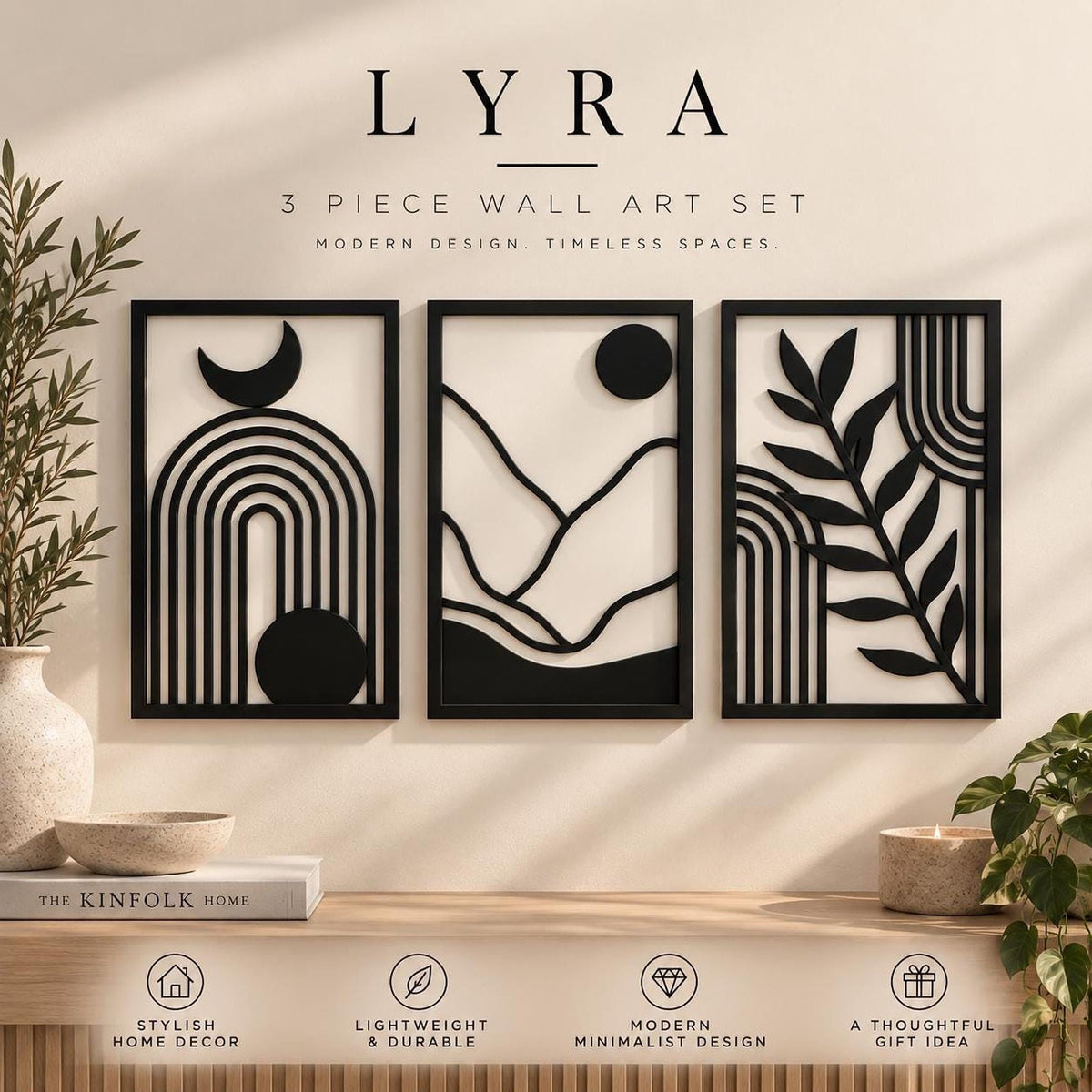 LYRA Minimalist Wall Art – Set of 3
