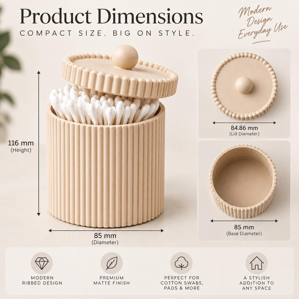Japandi Cotton Bud Holder