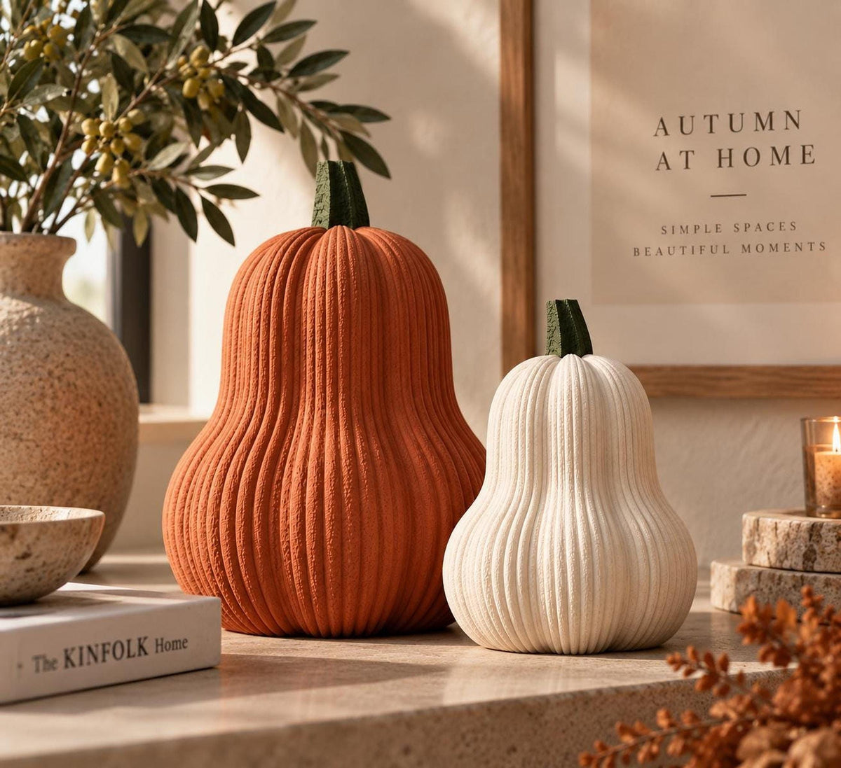 BUTTERNUT Ribbed Ornament
