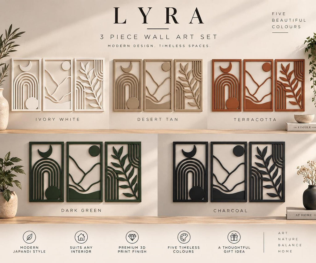 LYRA Minimalist Wall Art – Set of 3