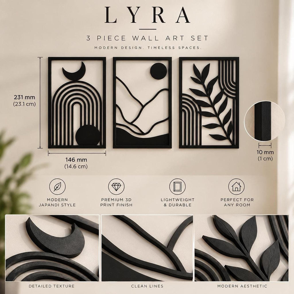 LYRA Minimalist Wall Art – Set of 3