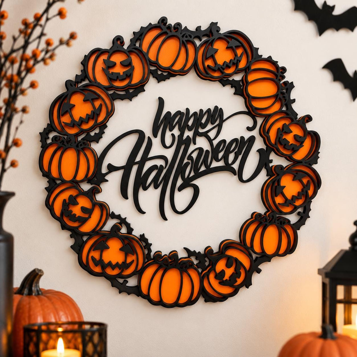 Halloween Wreath Wall Art