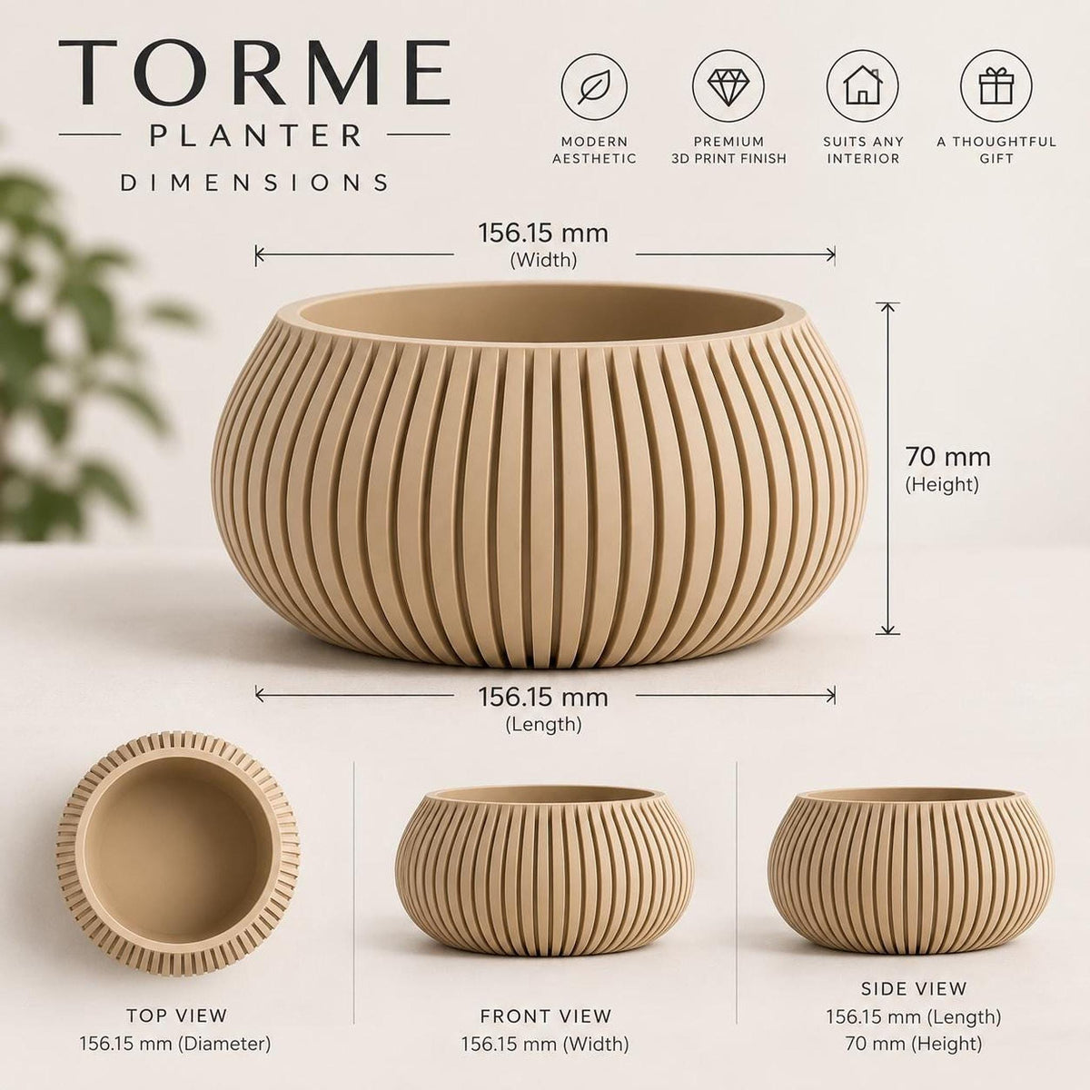 TORME Ribbed Planter