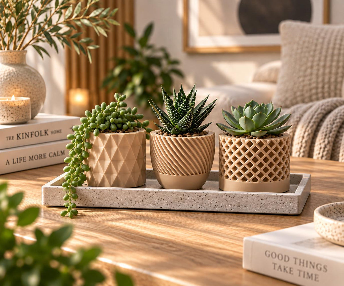 Japandi Mini Planters – Set