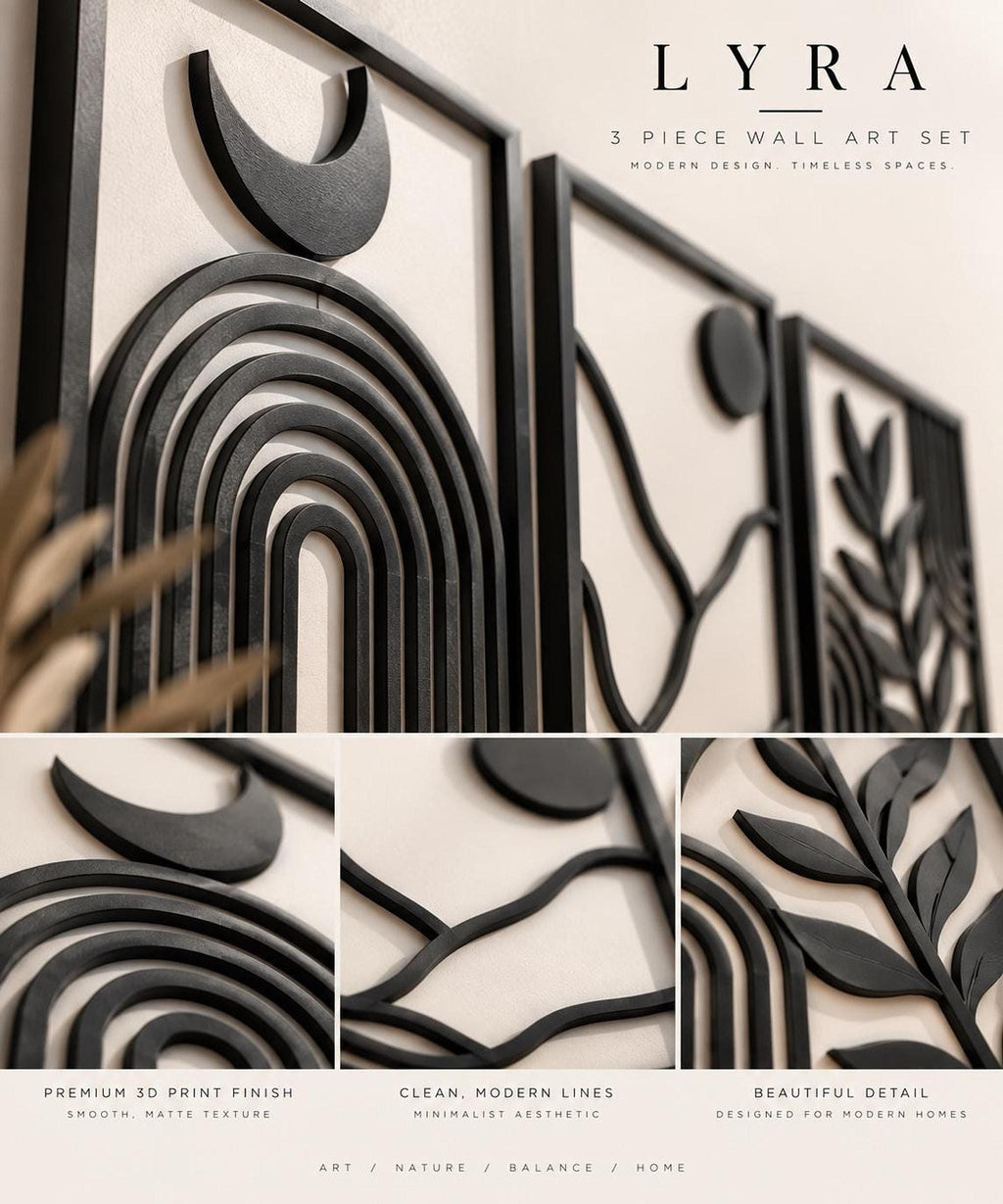 LYRA Minimalist Wall Art – Set of 3